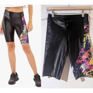 Koral x Kappa | Duro Infinity Cycling Shorts In Black Graffiti